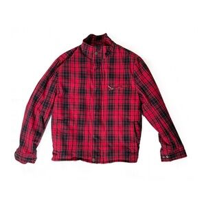 Brooks Brothers "346" Red Plaid Quilted Zip-Up Jacket - Men's Medium